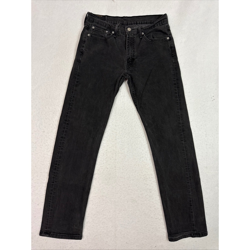 Levis 514 Jeans Mens 33x32 Black Straight Fit Stretch Denim Pants